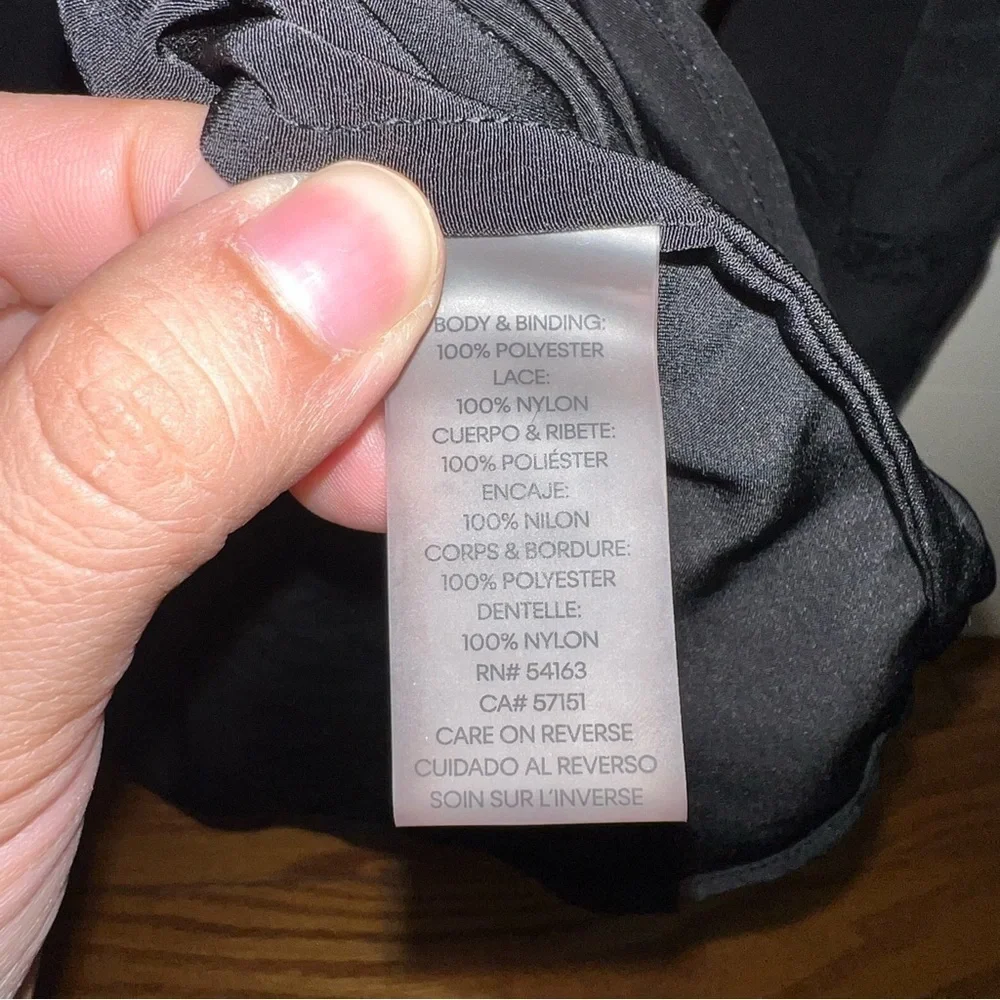 Calvin Klein Black Long Sleeve Lace Blouse Size Medium - Picture 2 of 11